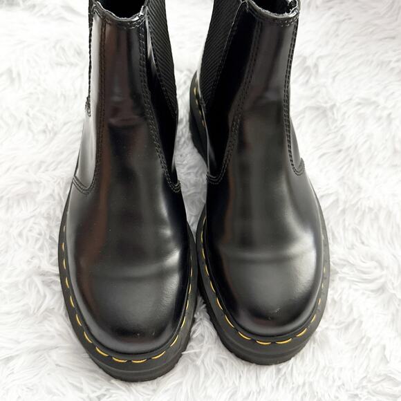 DR. DOC MARTENS | 2976 Platform Chelsea Black Boots Lug Sole Combat Platform| 7 - Picture 4 of 7